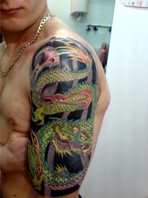 shoulder tribal dragon tattoo - Clip Art Library